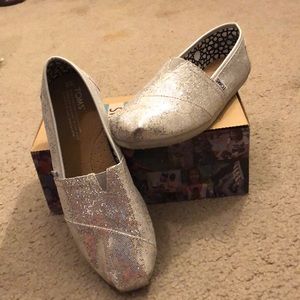 Silver glitter Toms